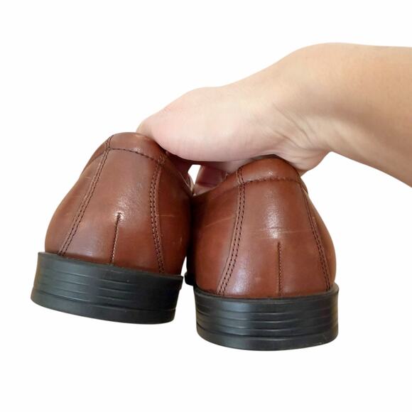 Ecco Brown Leather Edinburgh Lace Up Loafers Sz 10.5 Sz 44 main image 7